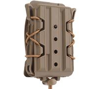 Custodia tattica per caricatori singoli, supporto a sgancio rapido compatibile con MOLLE per caricatori per fucili da 5,56 e 7,62 mm, accessori per softair (Khaki)