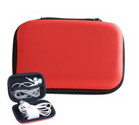 Custodia tecnologica per cavi USB, borsa portatile per accessori da viaggio, organizer per elettronica da viaggio, piccola custodia con cerniera, per vacanze, viaggi di lavoro, scuola, Rosso, Refer to