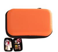 Custodia tecnologica per cavi USB, borsa portatile per accessori da viaggio, organizer per elettronica da viaggio, piccola custodia con cerniera, per vacanze, viaggi di lavoro, scuola, Arancione