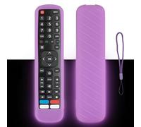 Custodia Telecomando in Silicone Compatibile Con Hisense EN2BI27H EN2BF27H EN2BB27H EN2X27HS EN2D27 EN2AK27H TV Telecomando Copertura Protettiva Antiurto Con un Cordino(Viola Fluorescente)