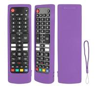 Custodia Telecomando in Silicone Compatibile Con LG AKB74915324 AKB76037605 AKB76040301 AKB74915346 AKB75375608 TV Telecomando Copertura Protettiva Antiurto Con un Cordino(Viola)