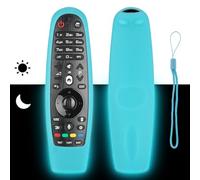 Custodia Telecomando in Silicone Compatibile Con LG AKB75855501 ANMR650A AKB75075301 ANMR600 ANMR650 ANMR18BA ANMR19BA TV Telecomando Copertura Protettiva Antiurto Con un cordino(Blu Fluorescente)