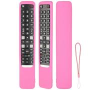 Custodia Telecomando in Silicone Compatibile Con TCL RC802NU YUI1 RC802N YUI1 TV Telecomando Copertura Protettiva Antiurto Con un Cordino(Rosa)
