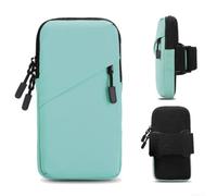 Custodia Telefono per corsa Antiscivolo Cinturino Largo Custodia | Leggera solo 65g, materiale nylon traspirante, ideale per maratone e per sprint, design compatto(green)