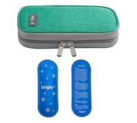 Custodia termica per insulina, Borsa termica da viaggio per diabetici insieme a 2 impacchi di ghiaccio riutilizzabili per Penna per insulina farmaci e Confezioni di forniture (Verde)