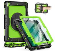 Custodia Timecity per iPad 9.7 (iPad Air 2 / iPad 6a / iPad 5a Generazione). Bambini Antiurto, con Supporto Girevole a 360 Gradi, Tracolla [Portapenne e Proteggi Schermo]. per iPad 9.7 - Verde