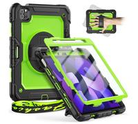 Custodia Timecity per iPad Air 4 10,9 pollici/iPad Pro 11 pollici (2020/2018). Supporto Girevole 360, Cinturino Da Polso [Portamatite E Protezione Schermo] Tracolla Regolabile. per iPad 10.9 - Verde