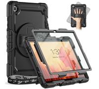 Custodia Timecity per Samsung Galaxy Tab A7 10,4 Pollici (SM-T500/T505/T507). [Anti-Caduta] Tracolla Regolabile E Cinturino da Polso [Supporto Girevole 360] Portamatite [Protezione Schermo] - Nero