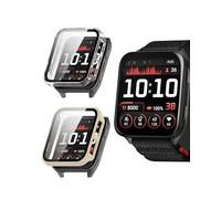 Custodia toergy compatibile con smartwatch Garmin Venu X1, design integrato per la massima protezione dello smartwatch, PC + schermo pellicola temperata, antigraffio, trasparente, bianco avorio