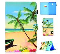 Custodia TPU slim per Samsung Galaxy Tab A 10.5 Case -PU in pelle morbida con funzione Auto Wake/Sleep per Samsung Galaxy Tab A SM-T590 / SM-T595 10.5 pollici 2018-Beach