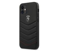 Custodia trapuntata Ferrari per iPhone 12 mini, nera