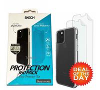 Custodia Trasparente 360 Per iPhone 11 Pro MAX E Protezione In Vetro Temperato