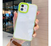 Custodia trasparente color caramella per iPhone 16, 15, 14, 13, 12 Mini, 11 Pro Max, X, Xr, Xs Max, morbida e antiurto, con paraurti posteriore (per iPhone 11 Pro/verde chiaro)