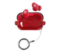 Custodia trasparente compatibile con Beats Solo Buds con blocco creativo, copertura anti-smarrimento per auricolari Bluetooth Beats Solo Buds (rosso traslucido)