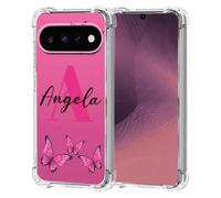 Custodia trasparente con nome personalizzato per monogramma iniziale Google | Cover per telefono personalizzata, motivo farfalla personalizzata per ragazze o uomini classici, custodia protettiva