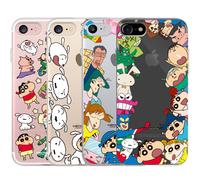 Custodia trasparente Crayon Shin-Chan Circle per iPhone 15 14 13 12 11 Pro Ma...