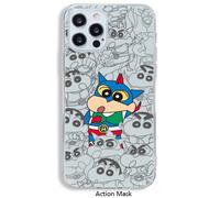 Custodia trasparente Focus Line di Crayon Shin Chan per Galaxy S23 S22 S21...