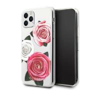 Custodia trasparente Guess Flower Desire per iPhone 11 Pro, colore rosa