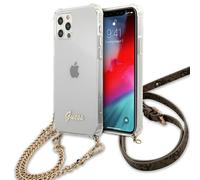 Custodia trasparente Guess per iPhone 12 4G con catena dorata