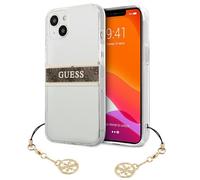 Custodia trasparente Guess per iPhone 13 mini 4G, colore marrone, collezione