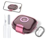 Custodia trasparente in TPU per Beats Powerbeats Pro 2, protezione dalle cadute a 360°, con nodo ad anello per carriera inclusa, penna per la pulizia, elegante e pratico (rosa trasparente)