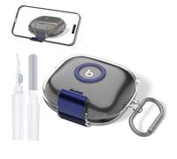 Custodia trasparente in TPU per Beats Powerbeats Pro 2, protezione dalle cadute a 360°, con nodo ad anello per carriera inclusa, penna per la pulizia, elegante e pratico (trasparente)