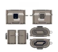 Custodia Trasparente in TPU per Sony WF-1000XM6 Auricolari Custodia Protettiva con Funzione di Base Supporto per Telefono con Gancio (Transparent Gray)