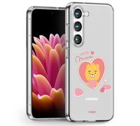 Custodia trasparente Kakao Friends Sweet Little Heart per Galaxy S24 S23...