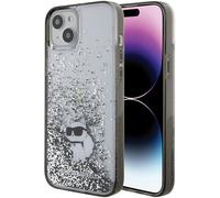 Custodia trasparente Karl Lagerfeld Liquid Glitter Choupette per iPhone 15 Plus