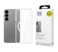 Custodia trasparente MagSafe 3MK per Samsung Galaxy S25 Plus.