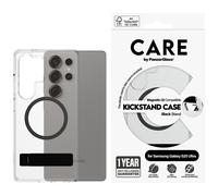 Custodia trasparente PanzerGlass Kickstand QI per Samsung Galaxy S25 Ultra.