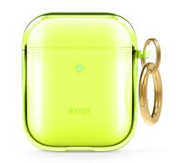 Custodia trasparente per Airpods elago con portachiavi progettata per Apple Airpods 1 e 2 (giallo neon)