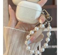 Custodia trasparente per auricolari con catena di perle bianche fai-da-te Apple AirPods 1/2,Apple AirPods Pro,Apple AirPods 3,Samsung Galaxy Buds 2,Samsung Galaxy Buds Pro,Samsung Galaxy Buds Live,Sam