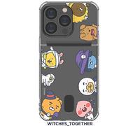 Custodia trasparente per carte Little Witches di Kakao Friends per iPhone...