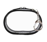 Custodia trasparente per cavi del telefono cellulare, in PVC trasparente, impermeabile, con portachiavi, organizer per cavi multifunzione per casa e viaggio, Nero , Refer to description, Unisex