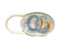 Custodia trasparente per ciuccio, contenitore trasparente per ciuccio, custodia portatile per ciuccio, contenitore antipolvere per ciuccio, contenitore multifunzionale per viaggi, shopping, bianco