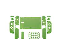 Custodia trasparente per console Tavy verde con controller e pulsanti per console NS Switch e JoyCon