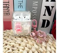 Custodia trasparente per cuffie a forma di coniglio e stella, compatibile con AirPods di terza generazione