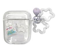 Custodia trasparente per cuffie Kawaii Rabbit Star compatibile con la seconda custodia AirPods Pro