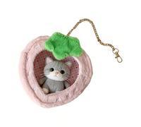Custodia trasparente per figure in peluche in stile frutta - Borsa morbida per organizer trasparente, materiale non tossico per bambini | Borsa portaoggetti per bambole in peluche, vetrina sospesa com