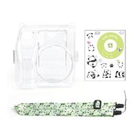 Custodia trasparente per foto Instax Mini SE, custodia protettiva in cristallo con cinturino adesivo, set da tre pezzi, custodia protettiva per fotocamera, Verde, Custodia trasparente per foto Instax