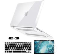 Custodia trasparente per MacBook Air 13" A1466 A1369 2010-2017, guscio rigido in plastica 5 in 1, copertura per tastiera, protezione schermo e webcam, trasparente