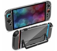 Custodia trasparente per Nintendo Switch 2, cover con impugnatura in TPU | Guscio ibrido trasparente con bordi morbidi, ritagli precisi e accesso dock-friendly per la protezione quotidiana della