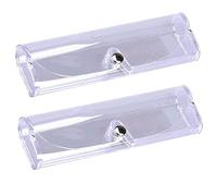 Custodia trasparente per occhiali, in plastica, riutilizzabile, tipo di asola, 2 pezzi, conveniente e di buona qualità, sapientemente lavorata
