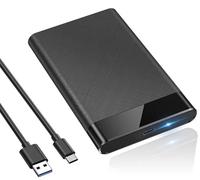 Custodia trasparente per SSD mSATA da 2,5 pollici, USB 3.0, per dischi rigidi esterni SATA da 7 mm/9,5 mm e SSD da 2,5 pollici, con cavo USB 3.0. Installazione senza attrezzi
