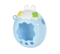 Custodia trasparente per Tamagotchi Paradise Crystal in policarbonato con coperchio apribile a prova di caduta, antigraffio, design con orecchie traslucide, parte superiore bianca + fondo blu
