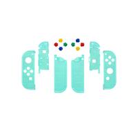 Custodia trasparente personalizzata verde smeraldo con pulsanti completi per Nintendo Switch JoyCon e