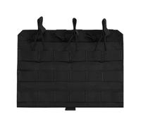 Custodia Tripla For Caricatori Con Ritenzione Elastica E Attacco MOLLE A 4 Punti For Allenamento Tattico Uso Esterno(BK)