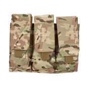 Custodia Tripla For Caricatori Da 2 Pacchi, Porta Munizioni Compatibile MOLLE For AK/M.4 5.56/.223, Nylon Ad Alta Densità, Attrezzatura A Ricarica Rapida Idrorepellente(CP)