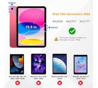 Custodia tripla in acrilico per tablet Blue-iPad 10 (2022)